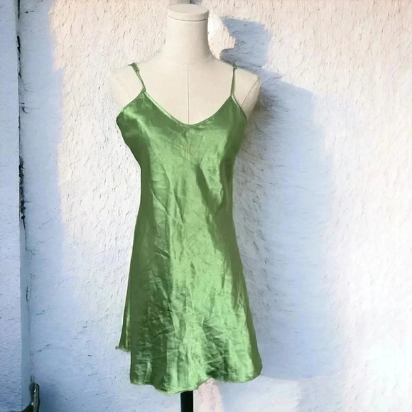 Vintage peridot tinkerbell slip dress S - Picture 1 of 7